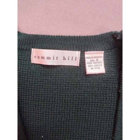 Women's Summit Hill Button Front Oversized Cardigan Green Small - Picture 5 of 5
